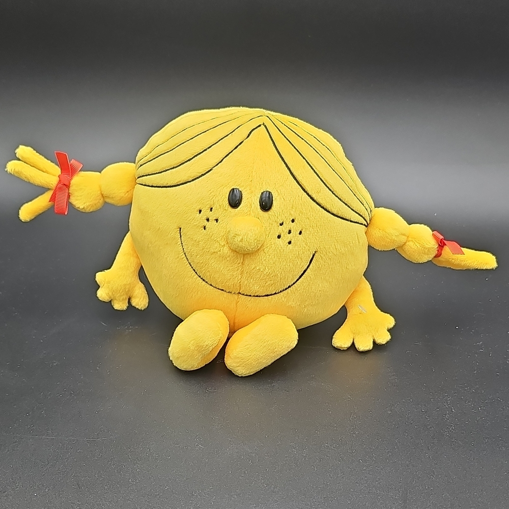 Yellow Plush Smiley Girl Toy - Soft Kids Stuffed Doll